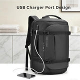 Swissdigital Design Travel Backpack 40L,TSA Friendly Flight Approved Carry-on Hand Luggage,with USB Charging Port Large Weekender Bag Fits 17 Inch Laptop Backpack Black | SD1756-01