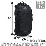 Gregory Nano 18L Unisex Day Hiking/Commuter/Active Travel Backpack, Breathable Backpanel, Hydration Port, One Size Fits All, Obsidian Black