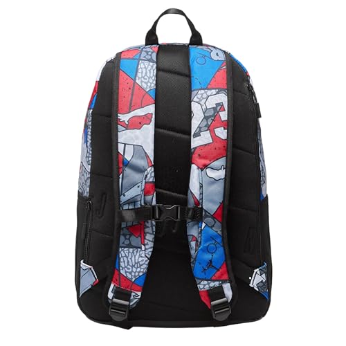 Jordan Jam Air Patrol Backpack Grey Code MA0924-E69, Grey/Red/Blue/Black, Taglia unica