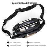 WITZMAN Carry On Travel Backpack for Men Large Convertible 45L Nylon Backpack 3 in 1 Bag and Nylon Sling Bag Travel Crossbody Bag Waterproof Casual Hiking Daypack