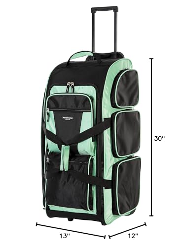 Travelers Club 30" Xpedition Rolling Duffel Bag, Seafoam
