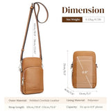 S-ZONE Small Crossbody Bags for Women Travel, Genuine Leather Wallet Phone Purse with RFID Blocking