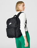 Nike Heritage Backpack, Black/Black/White, MISC