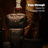 Topo Designs Global Pro 3-Way Briefcase, Waterproof X-Rip Fabric, Metal Hardware, Removable Shoulder Strap, Stowable Backpack Straps, Rugged + Minimalist PFC-Free (Black)