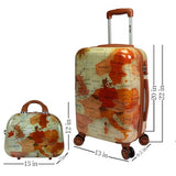 World Traveler Europe 2-Piece Carry-On Expandable Spinner Luggage Set with TSA Lock