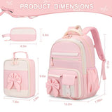 DIGOBAY Backpack for Girls, 3PCS Girls Backpack for School with Lunch Bag Pencil Case, Cute Kids Teens Bookbag for Kindergarten Elementary Preschool Middle School (Pink)