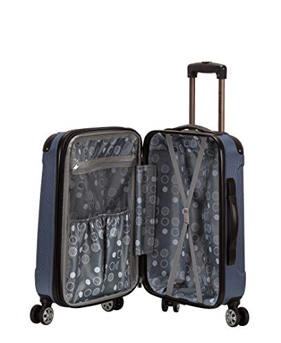Rockland London Hardside Spinner Wheel Luggage, Blue, 3-Piece Set (20/24/28)