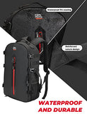 KEMIMOTO Motorcycle Helmet Backpack, 20L Storage Bag with Expandable Hidden Net for Full Face Helmet, Riding & Daily Commute Gift for Men