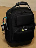 HY Toolbags Tech Pac Pro Professional Tool Backpack with 49 Pockets, Black Nylon, Waterproof Base, Heavy Duty Zipper, 32L Capacity, Tool Organizer for Electrician and HVAC