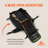 Kelty Redwing Traveler Backpack, Travel Pack with Wide U Zip Opening, Signature Wing Pockets, 30-50L Capacity (40L Black)