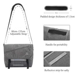 OIWAS 15.6" Messenger Bag for Men, Laptop Shoulder Bag for College, Grey