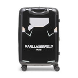 KARL LAGERFELD Paris Unisex Luggage Suitcase,Medium