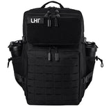 LHI Tactical Military Backpack for Men and Women 45L Large Molle Army Assault Pack 3 Day Travel Backpacks - Black