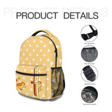 ZWSRKLY Anime Backpack 17 Inch Oxford Cloth (Yellow)