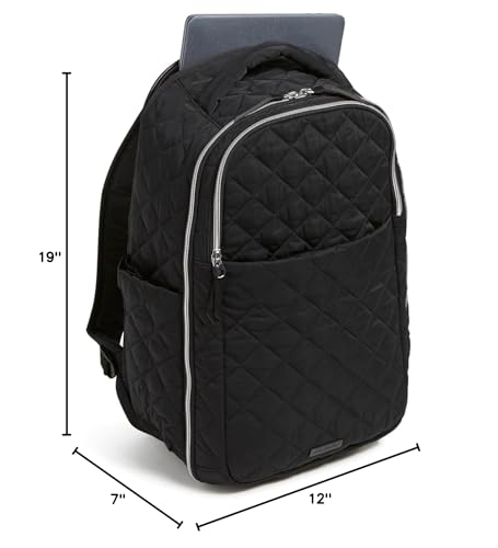 Vera Bradley Women's Performance Twill Travel Backpack Travel Bag, Black, One Size