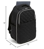 Vera Bradley Women's Performance Twill Travel Backpack Travel Bag, Black, One Size