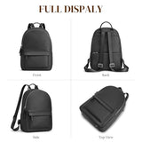 S-ZONE Genuine Leather Backpack Purse for Women Travel Backpack Classic Work Shoulder Bag Business Daypack Adjustable Straps Medium