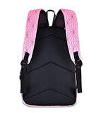 Roffatide Anime Demon Slayer Backpack Pink Geometric Gradient School Bag Laptop Backpack for Girls Ladies
