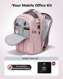 MATEIN HER Laptop College Backpack, Pink Backpack for Women Fit 17"Computer