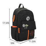Bioworld Dragon Ball Z Goku Symbols Black 17.5” Adult Commuter Backpack