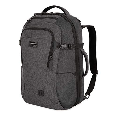 SwissGear Hybrid 45L Travel Backpack, Fits 17 inch Laptop, Men's and Women's, Heather Grey