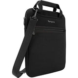 Targus Vertical Slipcase Laptop Messenger Bag, Black - Hideaway Handles with Cross Shoulder Strap and Protective Padding, Fits 14" Laptop (TSS913)