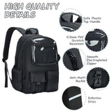 Ocbabe Kids Backpack for Girls Bookbag College Middle High School Bag for Student Black Plain Ita Bag