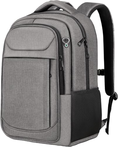 JARWAM 17" Travel Laptop Backpack, Airline Approved Computer Bag, Grey