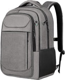 JARWAM 17" Travel Laptop Backpack, Airline Approved Computer Bag, Grey