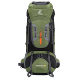 Bseash 80L Waterproof Hiking Camping Backpack with Rain Cover, Lightweight Outdoor Sport Travel Daypack for Climbing Touring (Army Green)