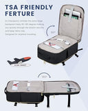 LOVEVOOK Travel Backpack for Women & Men 40L,Airline Approved Carry On Backpack Travel Essentials,TSA Carry on Luggage,Waterproof Personal Item Travel Bag,Suitcase with 3 Packing Cubes,Black-Black