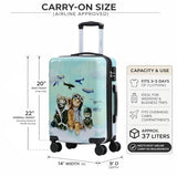 World Traveler Chariot Aviator Cats Pet Lover 3-Piece Hardside Expandable Spinner Luggage Set with TSA Lock