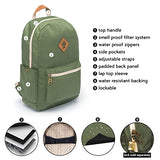 Revelry Supply Escort Smell Proof and Water Resistant Medium Size Travel Backpack (Green)