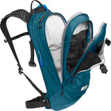 CamelBak M.U.L.E. 12 Mountain Bike Hydration Pack with 100oz Crux Reservoir, All Day Cooling and Smart Storage for Trail Riding, Moroccan Blue/Black