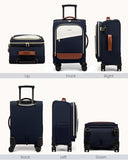 LOVEVOOK 4 Pcs Carry On Luggage 22x14x9 Airline Approved, 20 Inch Carry On Suitcases with Wheels, Softside Rolling Suitcase for Women Men, with TSA Lock Weekender Travel Luggage