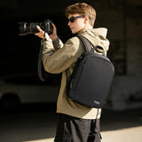 Cwatcun Camera Backpack Bag Professional for SLR DSLR Mirrorless Camera Waterproof Camera Case Compatible with Sony Canon Nikon Camera and Lens Tripod Accessories (Ⅱ Small Black)