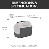 Igloo 16 Qt Maxcold Playmate Elite, Carbonite