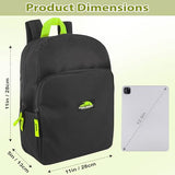 Trail maker 15 Inch Backpack for Kids, Preschool, Elementary & Middle School Students – Spacious Bookbag with Large Front Pocket, Adjustable Straps, Fits up to 13 Inch Laptop (Black Neon)