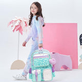 Meetbelify Aesthetic Backpack for Elementary Student with Lunch Box - Cute Bookbag for Girls 8-10