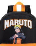 Vanilla Underground Naruto Shippuden Boys Backpack | Black & Orange Rucksack with Adjustable Straps | Uzumaki Hokagi Sports School Bag For Kids
