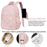 Bluboon Backpack for Women 15.6 Inch Laptop Bookbag College School Backpack Girls Schoolbag Compartment Daypack for Business Travel