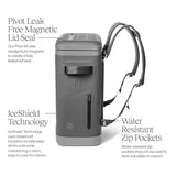 BrüMate MagPack 24 Can Insulated Backpack Soft Cooler | Leakproof Zipperless Magnetic Seal, 48+ Hour Ice Retention