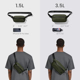 tomtoc 3.5L X-Pac Sling Bag with RFID Blocking Crossbody Pack for Men Women