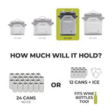 CORE Magnetic Leak Proof 24 Can Soft Cooler with Waterproof Zipper | Insulated Bag Portable Ice Chest Box | Best Backpack Cooler for Food & Beverages for Tailgating, Car Camping, and Family Picnics