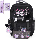 Juju Black Kawaii Backpack - Cute Kawaii Stuff Mochila Kawaii - Cute Backpacks For Girls - Backpacks For School Girls - Cute Backpack For School (Bla)