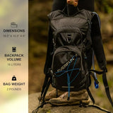 EVERFUN Hydration Backpack 18L Hiking Water Backpack with Water Bladder 2L, Women Men Hydration Pack Insulated Daypack Lightweight Hydropack with Rain Cover for Hiking, Cycling, Running, Festivals