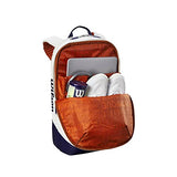 Wilson Roland Garros Super Tour Tennis Backpack - Navy/White, Holds up to 2 Rackets