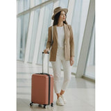 World Traveler Dejuno Beaumont 20-Inch Carry-On Lightweight Hardside Expandable Spinner Luggage - Rose Gold