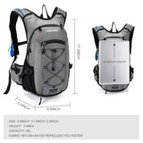 CAREYSTEN Hydration Backpack Cycling Backpack Women Running Backpack Water Backpack for Hiking Biking Backpack for Men Equipped with 2L Water Bag (Grey)