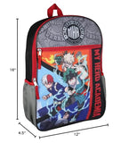 Bioworld My Hero Academia Backpack Anime Manga Deku Bakugo Shoto Todoroki School Travel Backpack